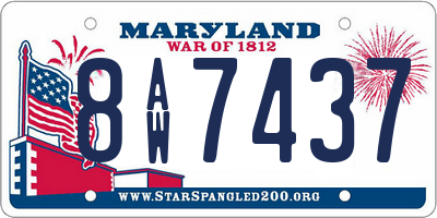 MD license plate 8AW7437