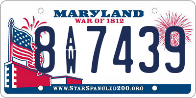 MD license plate 8AW7439