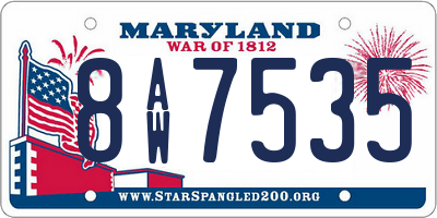 MD license plate 8AW7535
