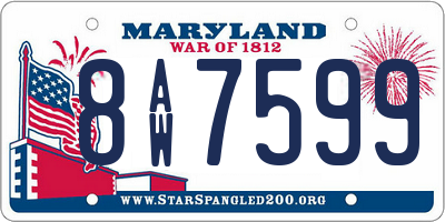 MD license plate 8AW7599