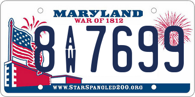 MD license plate 8AW7699