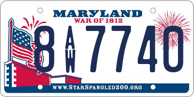 MD license plate 8AW7740