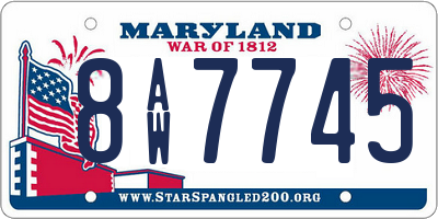 MD license plate 8AW7745
