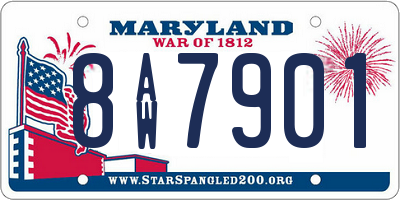 MD license plate 8AW7901