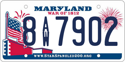 MD license plate 8AW7902