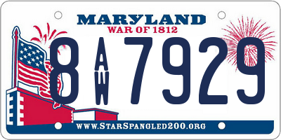 MD license plate 8AW7929