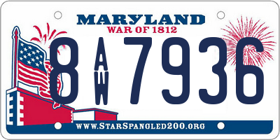 MD license plate 8AW7936