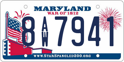 MD license plate 8AW7941