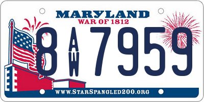 MD license plate 8AW7959