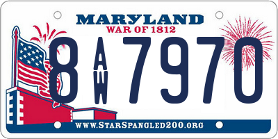 MD license plate 8AW7970
