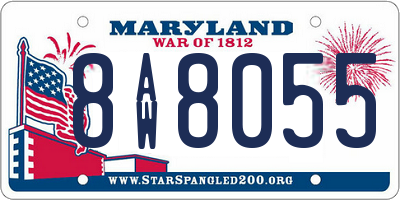 MD license plate 8AW8055