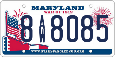 MD license plate 8AW8085