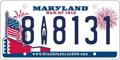 MD license plate 8AW8131