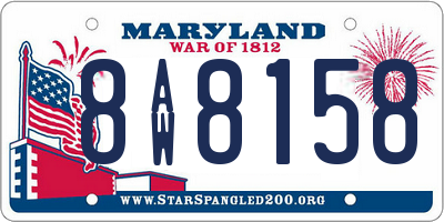 MD license plate 8AW8158