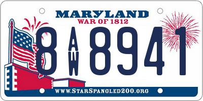MD license plate 8AW8941