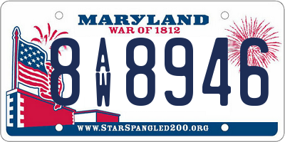MD license plate 8AW8946