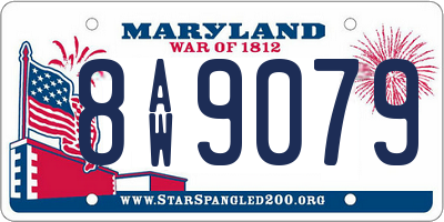 MD license plate 8AW9079