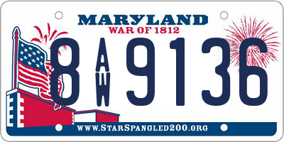 MD license plate 8AW9136