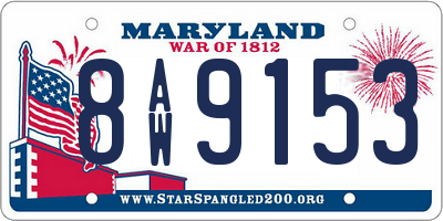 MD license plate 8AW9153