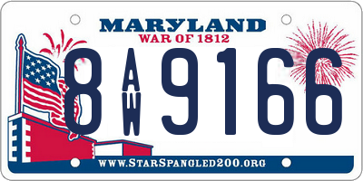 MD license plate 8AW9166