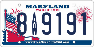 MD license plate 8AW9191