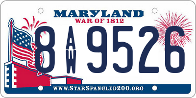 MD license plate 8AW9526