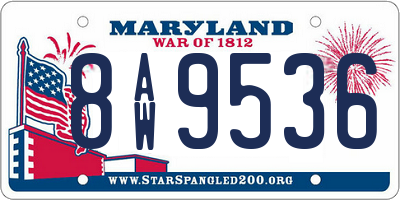 MD license plate 8AW9536