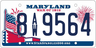 MD license plate 8AW9564