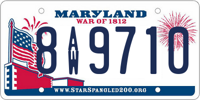 MD license plate 8AW9710