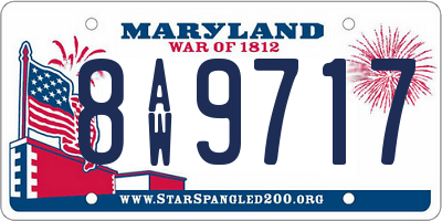 MD license plate 8AW9717
