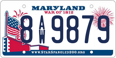 MD license plate 8AW9879