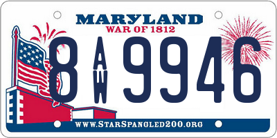 MD license plate 8AW9946