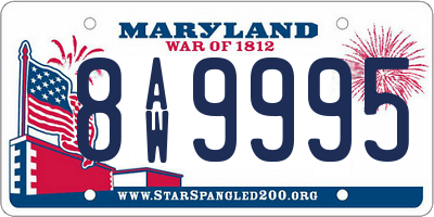 MD license plate 8AW9995