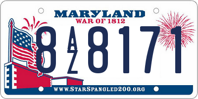 MD license plate 8AZ8171