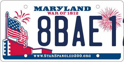 MD license plate 8BAE12