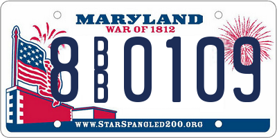 MD license plate 8BB0109