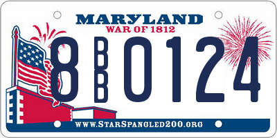 MD license plate 8BB0124