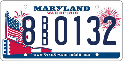 MD license plate 8BB0132