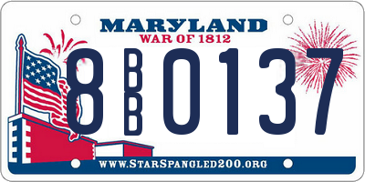 MD license plate 8BB0137