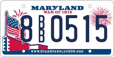 MD license plate 8BB0515