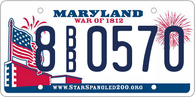 MD license plate 8BB0570