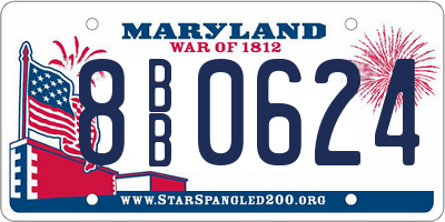 MD license plate 8BB0624