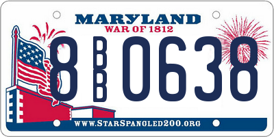 MD license plate 8BB0638