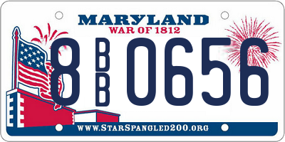 MD license plate 8BB0656