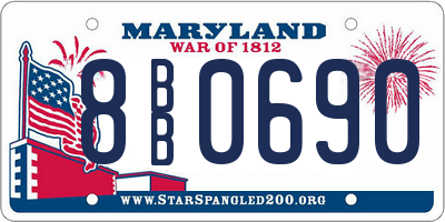 MD license plate 8BB0690