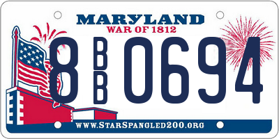 MD license plate 8BB0694
