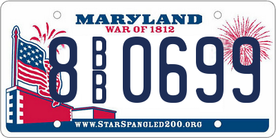 MD license plate 8BB0699