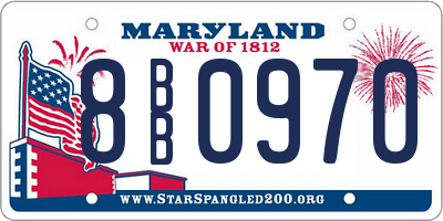 MD license plate 8BB0970
