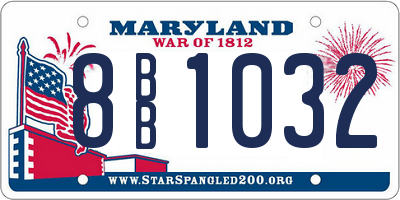MD license plate 8BB1032