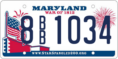 MD license plate 8BB1034